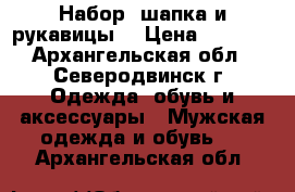 Набор: шапка и рукавицы. › Цена ­ 1 300 - Архангельская обл., Северодвинск г. Одежда, обувь и аксессуары » Мужская одежда и обувь   . Архангельская обл.